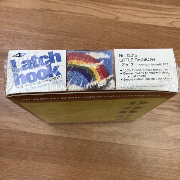 Vintage MH Latch Hook Kit Little Rainbow 12"x12" Rug Picture Pillow NEW 12015 - Picture 4 of 5